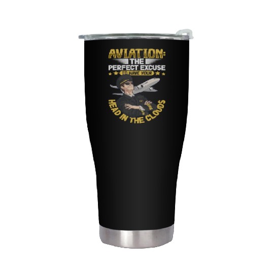 Pilot Aviation Airplane Airline Future Pilots Stainless Steel Tumblers