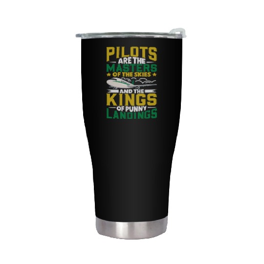 Pilot Aviation Airplane Airline Future Pilots Stainless Steel Tumblers