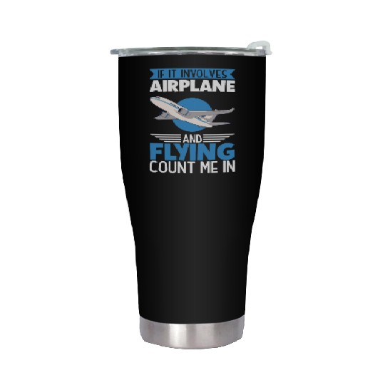 Pilot Aviation Airplane Airline Future Pilots Stainless Steel Tumblers