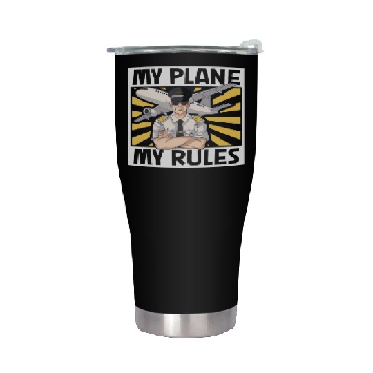 Pilot Aviation Airplane Airline Future Pilots Stainless Steel Tumblers