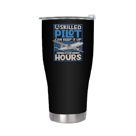 Pilot Aviation Airplane Airline Future Pilots Stainless Steel Tumblers