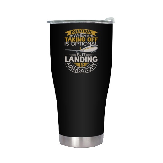 Pilot Aviation Airplane Airline Future Pilots Stainless Steel Tumblers