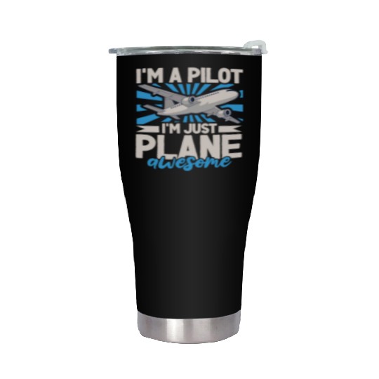 Pilot Aviation Airplane Airline Future Pilots Stainless Steel Tumblers