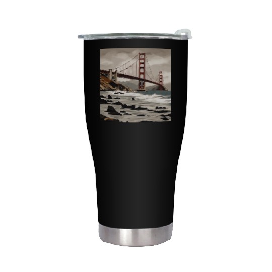 Golden Gate Bridge California Stainless Steel Tumblers, Golden Gate