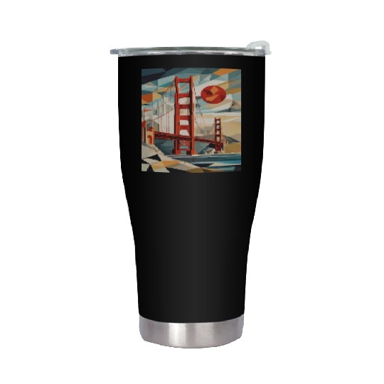 Golden Gate Bridge California Stainless Steel Tumblers, Golden Gate