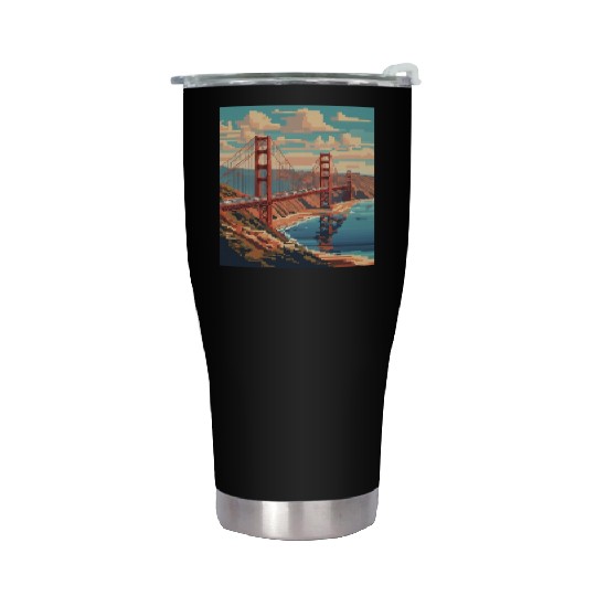 Golden Gate Bridge California Stainless Steel Tumblers Stainless Steel Tumblers, Golden