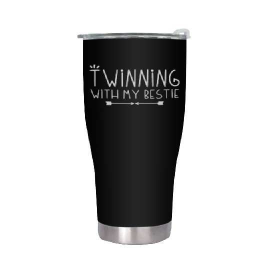 Twinning With My Bestie Spirit Week Twin Day Stainless Steel Tumblers