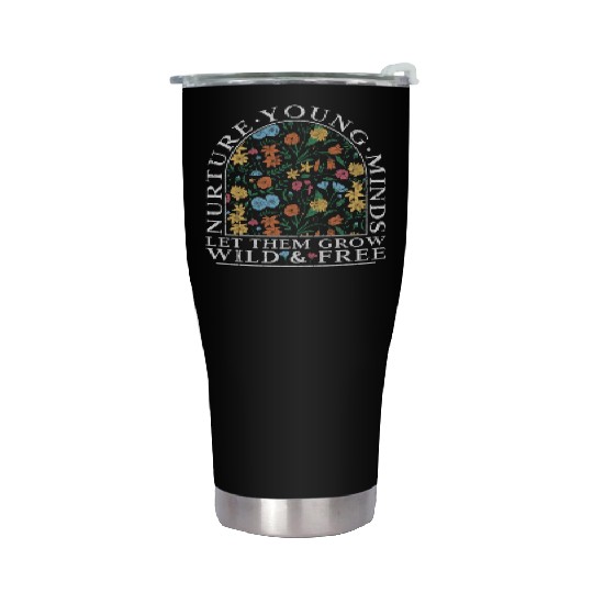 Teacher Wildflower Young Minds Let Them Grow Stainless Steel Tumblers