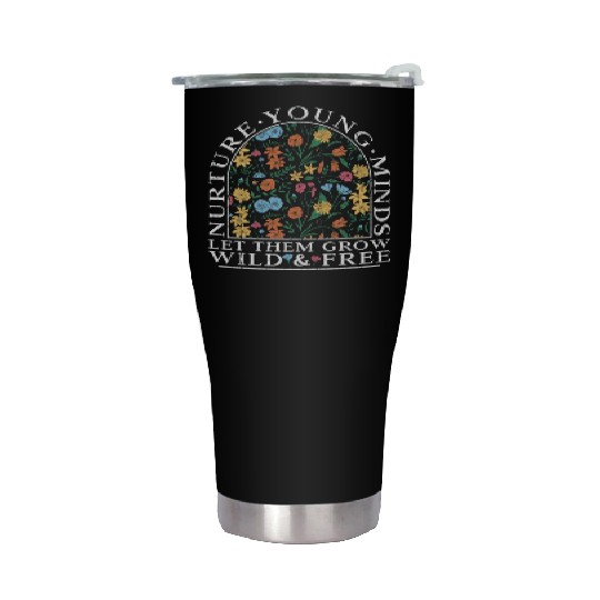 Teacher Wildflower Young Minds Let Them Grow Stainless Steel Tumblers