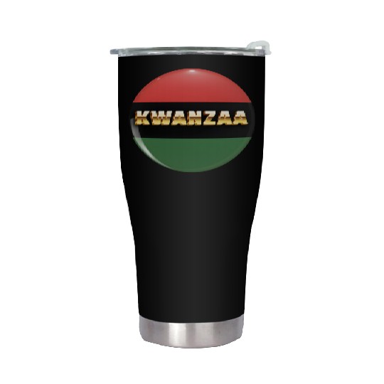 Embracing Kwanzaa: Red, Green, and Black Pride. Stainless Steel Tumblers