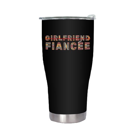 Girlfriend Fiancee Couple Engagement Engaged Stainless Steel Tumblers