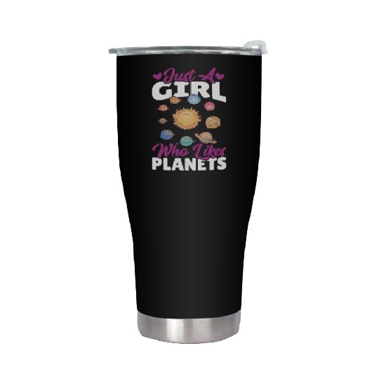Astronomy Just A Girl Who Likes Planets Solar Stainless Steel Tumblers
