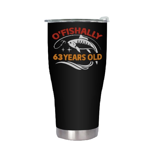 funny birthday gift dad fisherman fishing lover Stainless Steel Tumblers