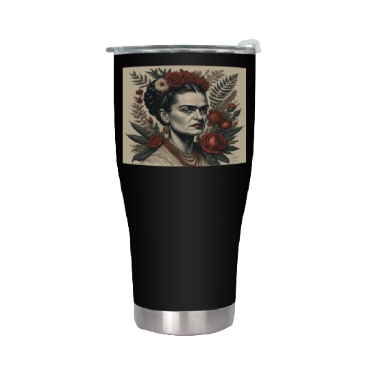 frida khalos Mug,Frida Khalo flower mug Stainless Steel Tumblers