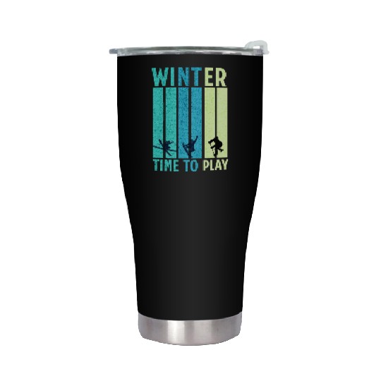 Winter Time To Play Stainless Steel Tumblers