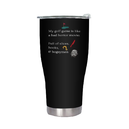 Golfing Horror Movie Stainless Steel Tumblers