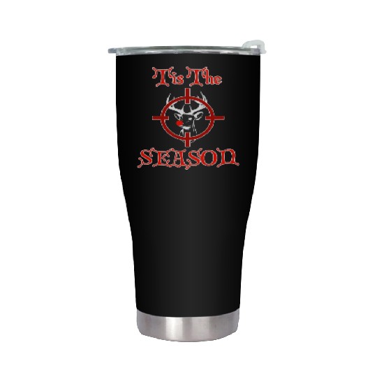Funny Redneck Deer Hunting Christmas Design Stainless Steel Tumblers