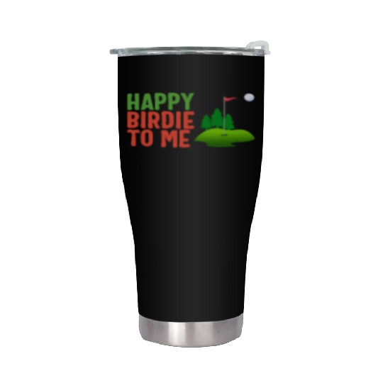 Golf Stainless Steel Tumblers, Happy Birdie To Me Golf Pocket Stainless Steel Tumblers,