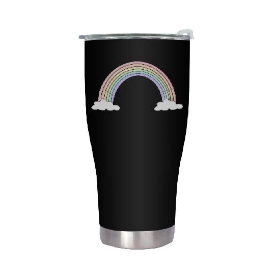 Pastel Rainbow Love Stainless Steel Tumblers
