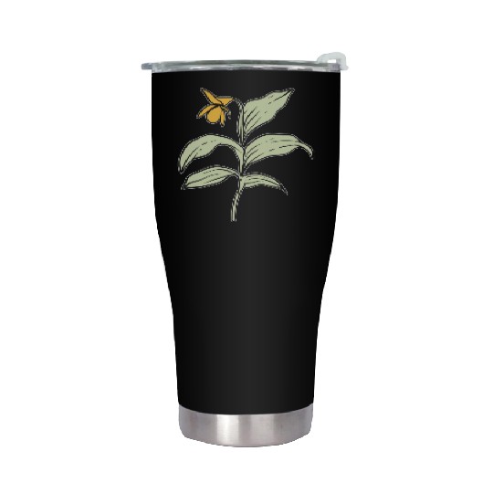 Yellow Orchid Plants Lover Gift Stainless Steel Tumblers