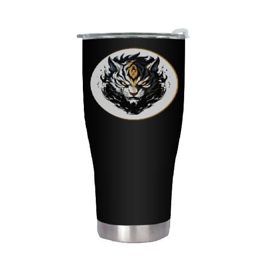 Fierce Tiger Anime Stainless Steel Tumblers