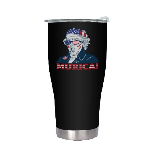 Patriotic President Thomas Jefferson Murica Stainless Steel Tumblers
