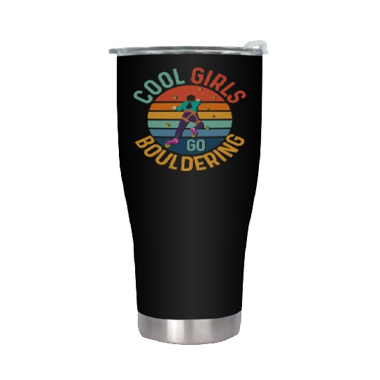 Cool Girls Go Bouldering Boulder Climbing Stainless Steel Tumblers