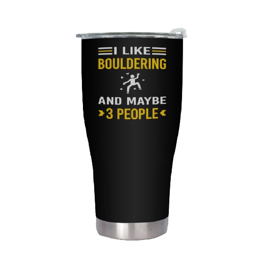 3 People Bouldering Rock Climbing Stainless Steel Tumblers