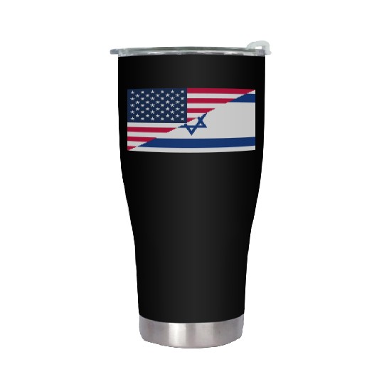 Israel USA flag flags Stainless Steel Tumblers