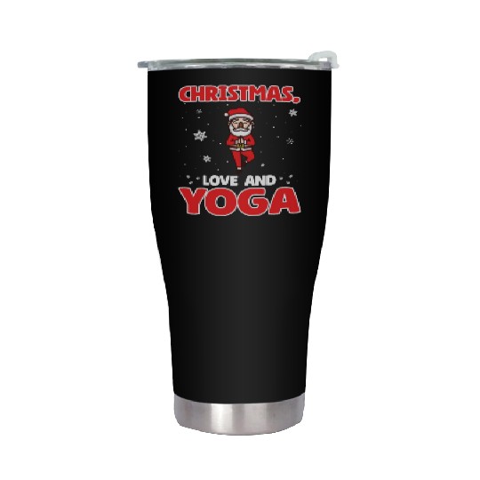 Yogini Yoga Meditation Christmas, Love And Yoga Stainless Steel Tumblers