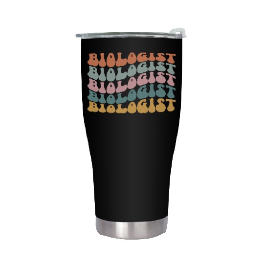 Biologist Life Scientist Biology Expert Groovy Stainless Steel Tumblers
