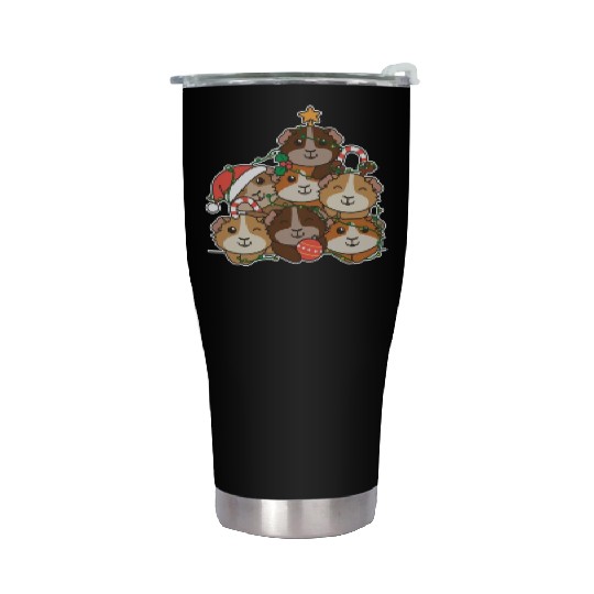 Guinea Pig Christmas Tree Funny Animal Stainless Steel Tumblers