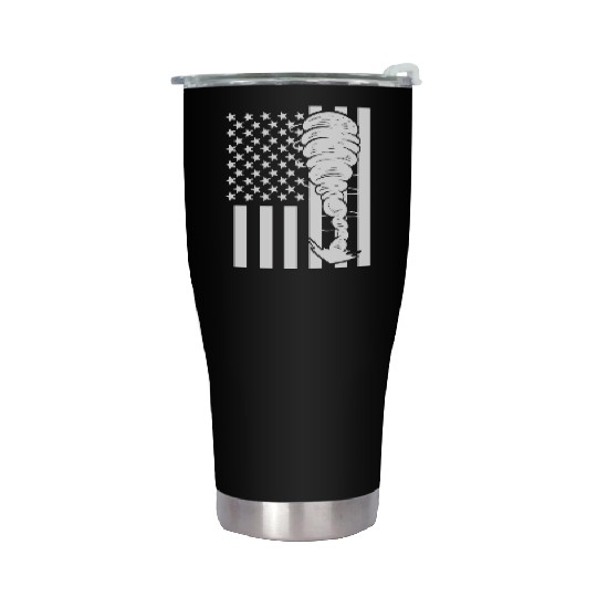Tornado Fan Chaser TV Reporter Gift Stainless Steel Tumblers