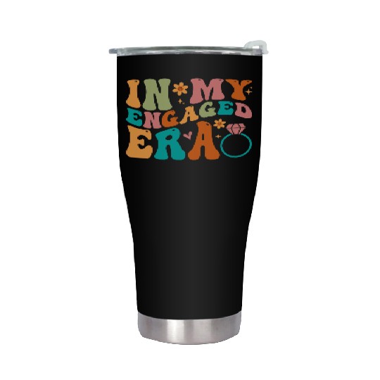 In My Engaged Era Fiance Engagement Future Bride M Stainless Steel Tumblers