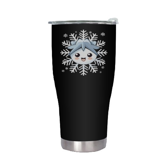Cute Funny Snowflake Snow Winter Kawaii Gift Stainless Steel Tumblers