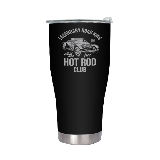 hot rod club, classic car, vintage car Stainless Steel Tumblers