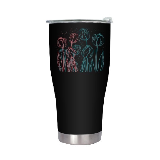 Colorful Tulips Garden Stainless Steel Tumblers