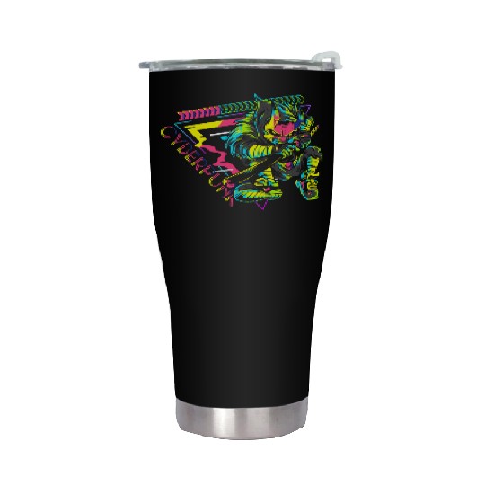 Cyborg Streetwear Japan Scifi Stainless Steel Tumblers