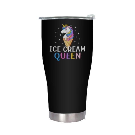 Ice Cream Girl Female Ice Cream Lover Stainless Steel Tumblers