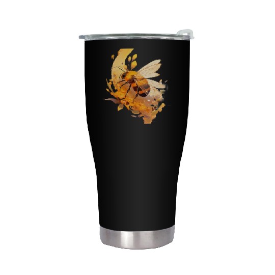 Chibi Honeybee in honey Stainless Steel Tumblers