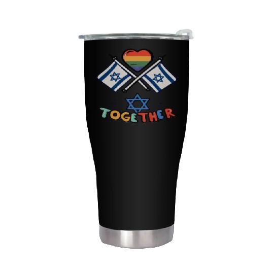 LGBTQ community STANDS WITH ISRAEL Stainless Steel Tumblers