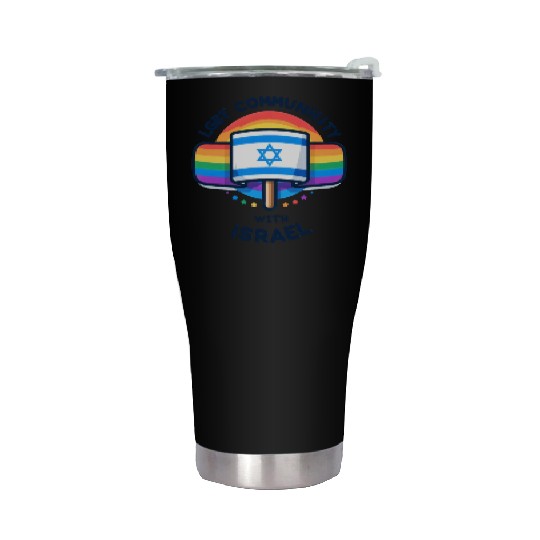 LGBTQ community STANDS WITH ISRAEL Stainless Steel Tumblers
