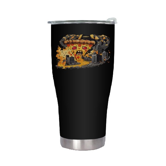 Angry Pizza Stainless Steel Tumblers