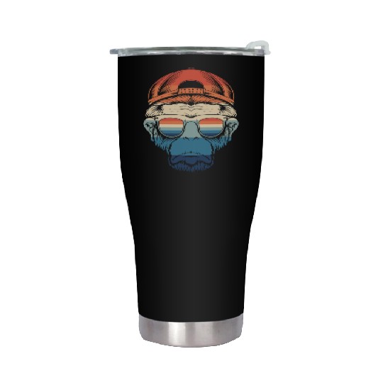 Cheeky Chic: Monkey Face Apparel Stainless Steel Tumblers