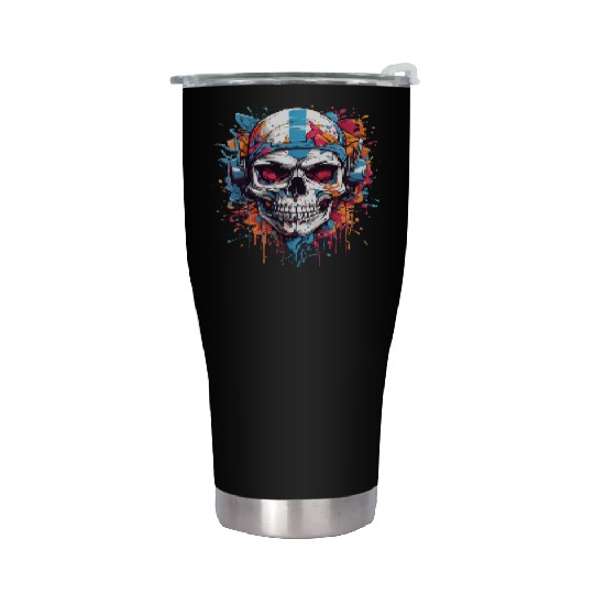 Skull Givin' Raspberry Dk Stainless Steel Tumblers