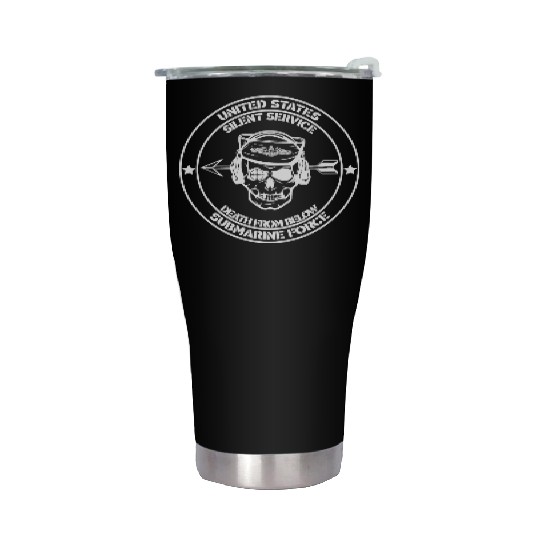 Us Submarine Force Death From Below Silent Service Stainless Steel Tumblers