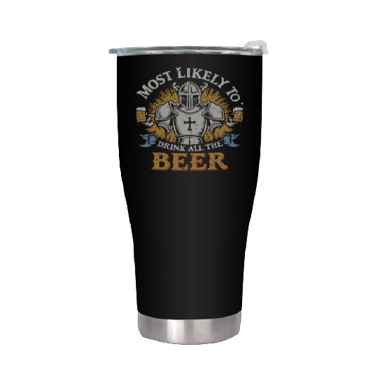 Christmas Most Likely To Drink All The Beer Winter Stainless Steel Tumblers