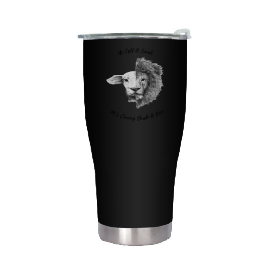 He Left A Lamb 4500 x 5400 px Stainless Steel Tumblers