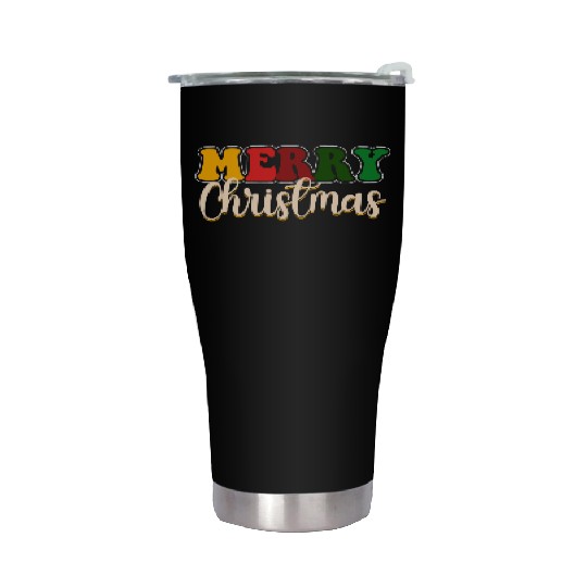 Merry Christmas, Santa Claus, Xmas Season Blessed Stainless Steel Tumblers