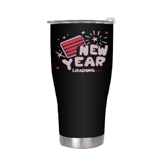 NYE New Year Loading Cheers To Festive New Year's Stainless Steel Tumblers